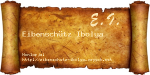 Eibenschütz Ibolya névjegykártya