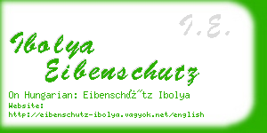 ibolya eibenschutz business card